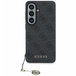 GUESS dėklas, skirtas SAMSUNG S26 GUHMS26SGF4GGR (PU 4G klasikinis logotipas su žavesiu), juodas