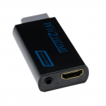 &bdquo;Nintendo Wii&ldquo; į HDMI keitiklis su 3,5 mm garso lizdu, juodas