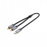 Garso kabelis - Vention USB-C į 2RCA M garso kabelis 1m
