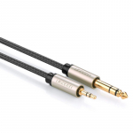 Ugreen Ugreen AV127 10630 TRS garso kabelis, mini lizdas 3,5 mm / 6,35 mm, 5 m - pilkas