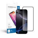 Grūdintas stiklas iPhone 16 PRO / 17 / 17 PRO (pilnai klijuojamas) Blue Star 5D juodas