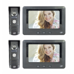 2 dalių PNI DF930 vaizdo domofono 7 colių LCD ekranas, 800x480, elektromagnetinė Yala i&scaron;vestis, juodas
