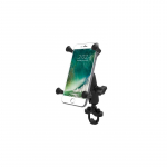RAM Mounts X-Grip didelis telefono laikiklis su U formos varžto pagrindu ant vairo