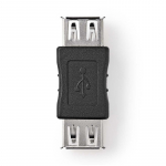 Adapteris NEDIS USB Type A F, USB Type A F, juodas