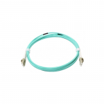 LC / UPC-LC / UPC daugiamodis MM OM3 50 / 125, dvipusis, LSZH Aqua, 0,5 m