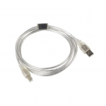 USB Laidas - Lanberg CA-USBA-12CC-0018-TR USB 2.0 1.8m A į B Skaidrus