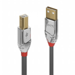 USB Laidas - LINDY Cromo Line USB 2.0 Type A į B Laidas, M / M, 480Mbps, 2 m, Pilkas