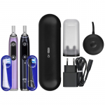BRAUN ORAL-B IO 9N elektrinis dantų &scaron;epetėlis, rinkinys, juodo onikso ir rožinio kvarco