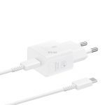 SAMSUNG įkroviklis 25W su laidu, baltas