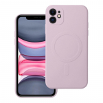 &bdquo;iPhone 11&ldquo; silikoninis dėklas, suderinamas su &bdquo;MagSafe&ldquo;, rožinis