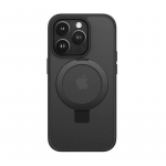 &bdquo;iLike Apple iPhone 15 Pro&ldquo; dėklas su atlo&scaron;u ir &bdquo;MagSafe&ldquo; jungtimi, juodas