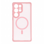 FULL MATTE MAG COVER case compatible with MagSafe for SAMSUNG A56 jasny r&oacute;żowy