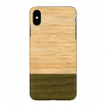 MAN&WOOD i&scaron;maniojo telefono dėklas iPhone X / XS bambuko mi&scaron;ko juodas