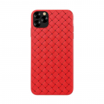 Devia Woven Pattern Design mink&scaron;tas dėklas iPhone 11 Pro raudonas