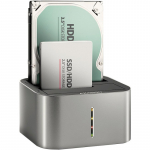 AXAGON ADSA-DC USB3.2 Gen1 &ndash; 2x SATA 6G CLONE DUAL HDD doko stotis ASMedia