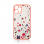 Dizainas iPhone 12 Pro Max gėlių rožinis dėklas
