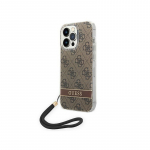 Guess GUOHCP14XH4STW iPhone 14 Pro Max 6,7 'rudos / rudos spalvos kieto dėklo 4G spausdinimo dirželis