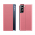 Naujas &bdquo;Sleep&ldquo; dėklas, skirtas &bdquo;Samsung Galaxy S23+&ldquo; su rožinės spalvos atverčiamu stovu