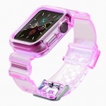 Silikono juostos apyrankės dėklo dirželio &scaron;viesos rinkinys Apple Watch 38mm - raudonas