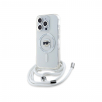 Karl Lagerfeld Crossbody IML Karl Head Magsafe dėklas, skirtas iPhone 16 Pro &ndash; skaidrus
