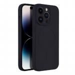 Dėklas Silicone Mag Cover (MagSafe) skirtas iPhone 15 Pro Max juodas