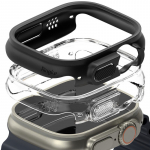 Ringke Slim 2 pakuočių dėklas, skirtas Apple Watch Ultra 1/2 (49 mm) &ndash; skaidrus ir matinės juodos spalvos