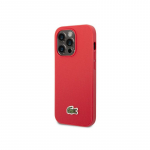 Lacoste Apple Phone 14 Pro Iconic Petit Pique Logo Case, raudonas