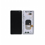 Ekranas Sony Xperia XZ3 H8416 / H9436 su lietimui jautriu stikliuku ir rėmeliu White originalus (used Grade B)