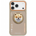 &bdquo;Nimmy Glasses Cool Dog MagSafe&ldquo; dėklas, skirtas &bdquo;iPhone 17 Pro&ldquo; &ndash; smėlio spalvos