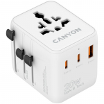 CANYON kelioninis adapteris OnTour 20 ES / JK / JAV / Australija 20 W, baltas