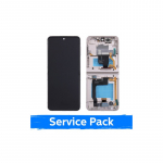 Ekranas skirtas Samsung F721 Z Flip4 (INNER) su rėmeliu / Pink Gold / (Service Pack)