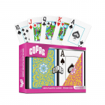 Žaidimų kortos - Copag Neoteric Poker Jumbo indeksas 2 kaladės 100% plastikas geltona mėlyna rožinė