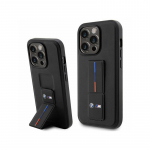 BMW Grip Stand Hot Stamp iPhone 14 Pro dėklas &ndash; juodas