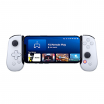 &bdquo;Backbone One&ldquo; skirtas &bdquo;iPhone PlayStation Edition&ldquo; baltam &bdquo;Lightning&ldquo; žaidimų pultui, kompiuteriams, &bdquo;PlayStation&ldquo; ir &bdquo;