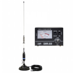 PNI S75 CB antenna, 75 cm, with butterfly, 125mm magnet and PNI SWR-300 reflectometer for SWR measurement