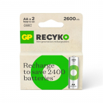 Įkraunami elementai GP RECYKO AA, 2600mAh, 2 vnt.
