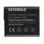 EXTENSILO baterija, skirta &bdquo;Sony&ldquo; fotoaparatams, pvz., NP-BG1, NP-FG1 ir kt. 1020 mAh