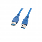 USB Laidas - Lanberg CA-US3E-10CC-0018-B USB 3.0 1.8m M / F Mėlynas