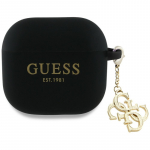 &bdquo;Guess 4G Charm&ldquo; dėklas, skirtas &bdquo;AirPods 4&ldquo; ausinėms &ndash; juodas