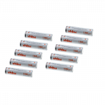 AAA Micro 10x baterija, skirta &bdquo;Fenix&ldquo; &ndash; 3200 mAh 3,7 V ličio jonų + &bdquo;Micro-USB&ldquo; jungtis, plok&scaron;čia vir&scaron;ūnė