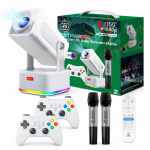 Riff HCS350 PLUS 4in1 Smart Video projector Android 11 Allwinner H713M with built-in Games / x2 Wireless consoles / x2 W