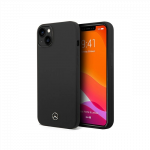 Mercedes Silicone Line dėklas iPhone 14 - juodas