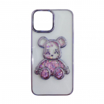 iLike Apple iPhone 11 silikoninis dėklas, spausdintas &bdquo;Desire Bear&ldquo; violetinis
