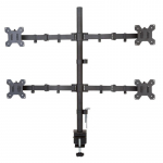 Techly Desk mount for 4 monitors 13-27 inches 4x10kg black