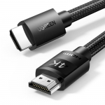 Ugreen 40103 Hdmi 2.0 Pīts Vads 5m spraudnis / spraudnis 4K 60Hz 3D HDR ARC 18Gbps izturīgas kvalitātes Melns