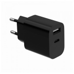 Gembird 2 prievadų universalus USB įkroviklis (A+C) 2.4 A TA-UC-2AC12-01-BK