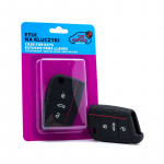 Silikoninis raktų dėklas &bdquo;Volkswagen Skoda Seat EPKC01&ldquo;, juodas