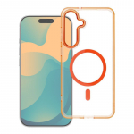 &bdquo;Samsung A37 Frame Clear Hybrid Mag Cover&ldquo; dėklas, suderinamas su &bdquo;MagSafe Hermes Orange&ldquo;