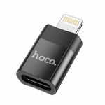 Adapteris USB C į Lightning Hoco UA17 juodas