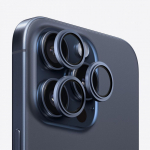 &bdquo;Evelatus&ldquo; &bdquo;Apple iPhone 15 Pro / 15 Pro Max&ldquo; kameros objektyvo apsauga, &bdquo;Armor&ldquo;, mėlyna, titano spalvos